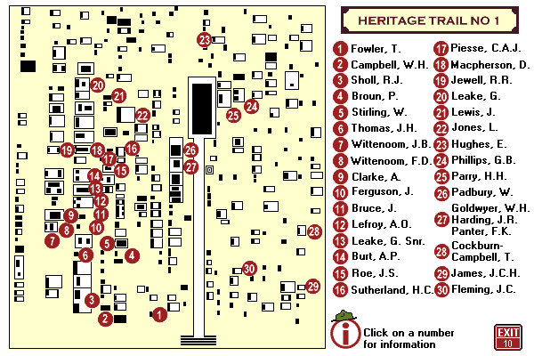 East Perth Cemeteries Headstone Map